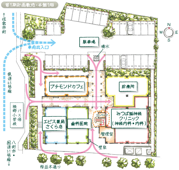 第1期計画敷地・本館1階